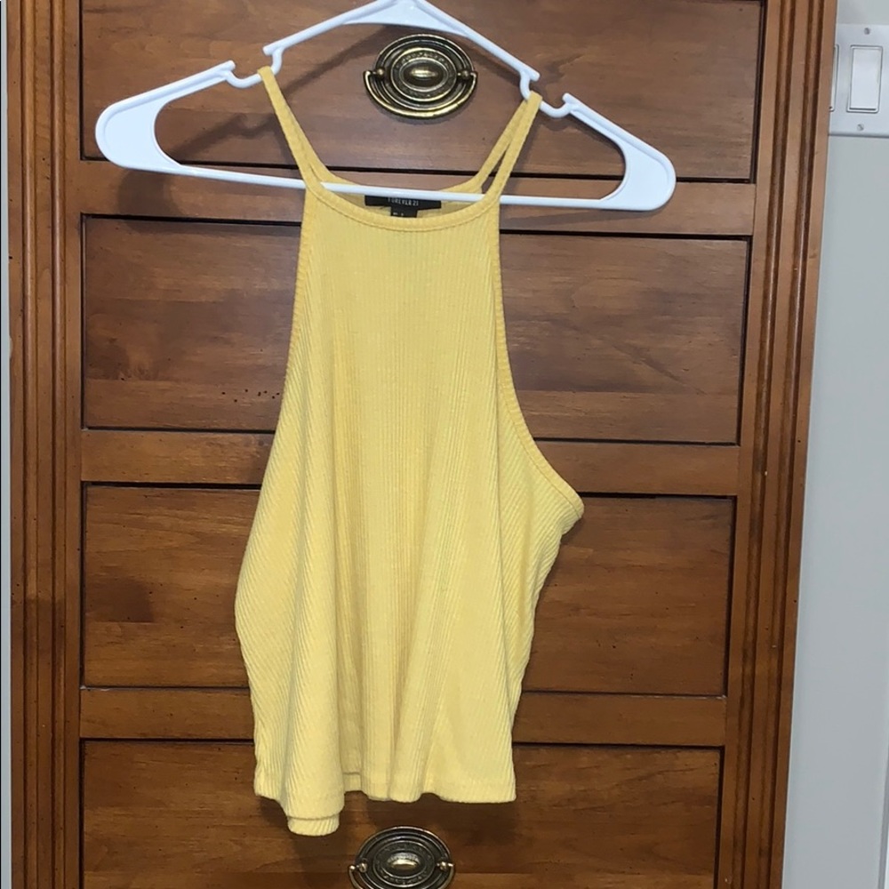 Yellow Forever 21 halter neck top